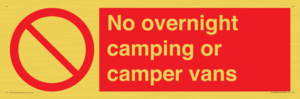 No overnight camping or camper vans